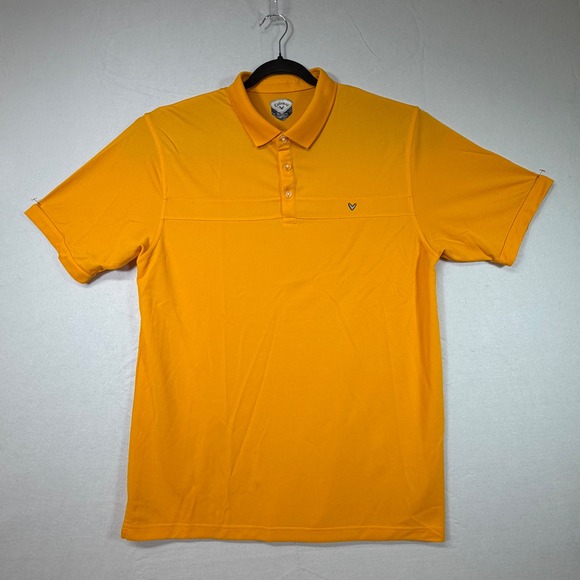 Callaway XXL Golf Polo Shirt Mens Short Sleeve Gold Athletic Fit - Picture 1 of 6